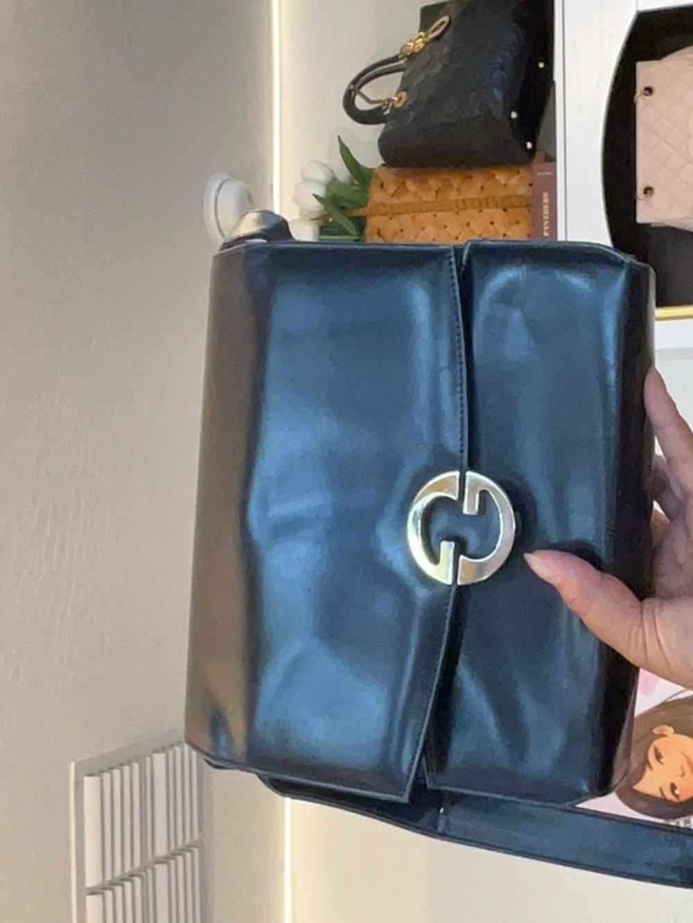 64. Gucci vintage slashed sold as is desc in live no cancel/returns